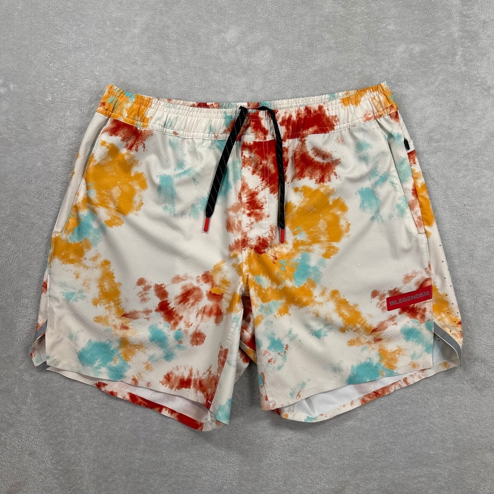 Legends Luka Shorts Men Large Multicolor Tie Dye Athletic 7" Gym Training Summer